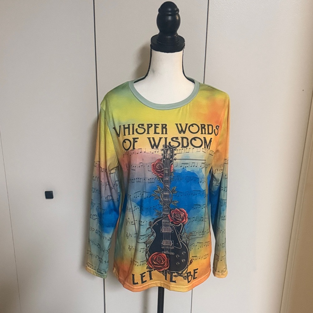 Colorful Graphic Long Sleeve Top